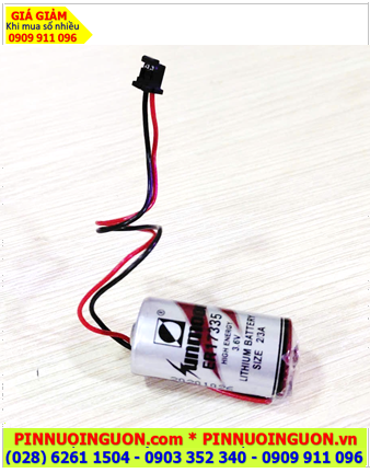 Sunmoon ER17335 (Zắc DF1.35-2P), Pin nuôi nguồn Sunmoon ER17335 lithium 3.6v 2/3A 2100mAh chính hãng